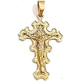 18k Gold UNIQUE Cross gift ONE OF A KIND SOLID GOLD FILIGREE Cross pendant Baptism Gift Cross Necklace Confirmation Christian Jewelry Cross Crucifix Byzantine First Communion gift HALLMARKED HANDMADE