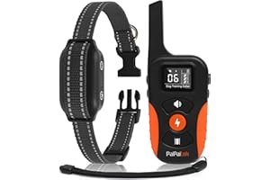 PaiPaitek Bark Collar with Remote and Automatic Mode - 3300ft Range Bark and Training Collar Combo, Shock Collar for Dogs 40-150 lbs Waterproof & Rechargeable