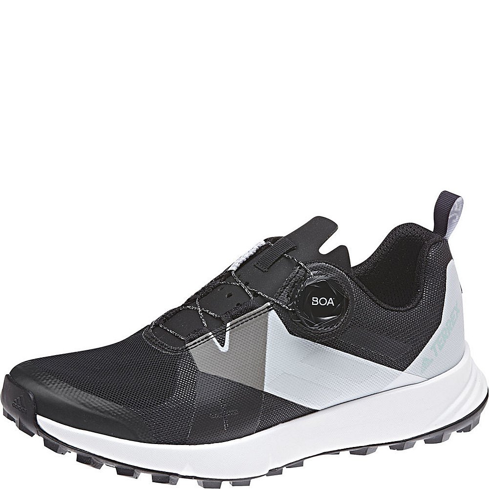 Adidas Outdoor Terrex Two Boa Womens Trail Running Shoe Blackgrey Fourwhite Size 9