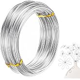 9 Gauge 50 Ft Aluminum Craft Wire, 3mm Bendable Armature Wire for Sculpting | Strong Metal Wire for Crafts, Plants, Jewelry Making, Bonsai Training and Wreath Making(Silver,15 M X 3 mm)
