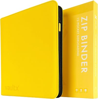 Vault X 12 Pocket Trading Card Zip Binder 480 Cards Exo-Tec Yellow