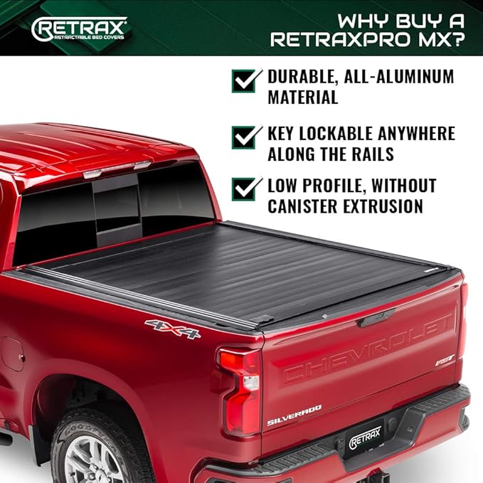 Retraxpro Mx Retractable Truck Bed Tonneau Cover 80366 Fits 2008 2016 Super Duty F 250 350 W Stake Pocket Access 6 10 Bed 81 8 Automotive Amazon Com