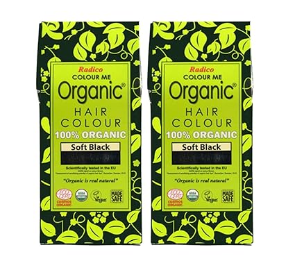 Radico Colour Me Organic Hair Colour, Black - Pack of 2
