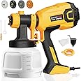 Paint Sprayer, 700W HVLP High Power Electric Spray Paint Gun with 40 Fl Oz Container, Adjustable Spray Width, 4 Nozzles & 3 Patterns, Easy to Clean, for Furniture, House, Fence, Walls, Etc.