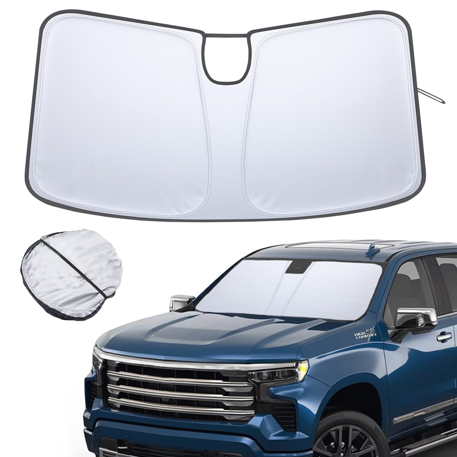 TOPINSTALL 2025 Foldable Sunshade Compatible with 22-25 Refreshed Chevy ...