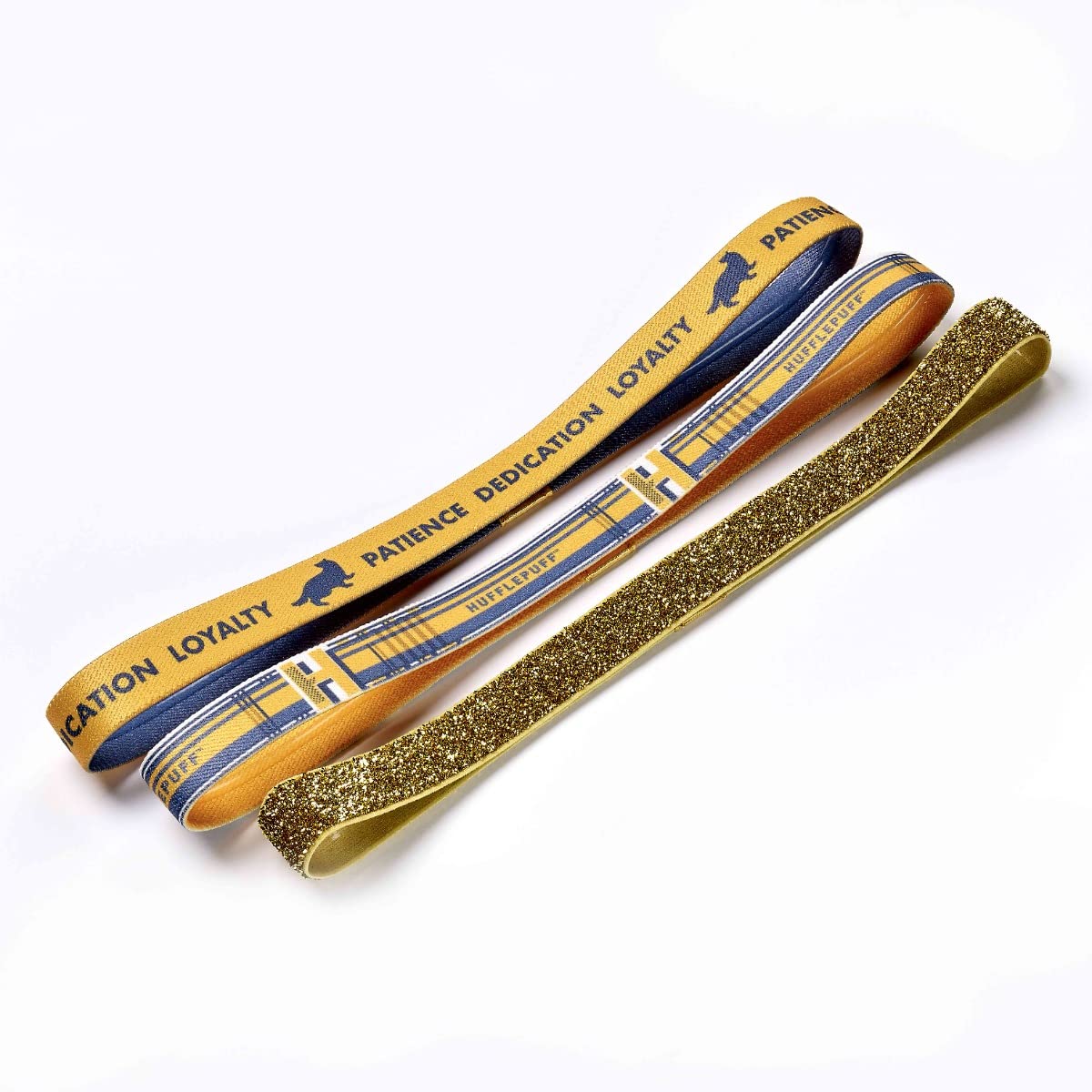 Official Harry Potter Hufflepuff Elastic Headband Set by The Carat Shop