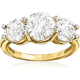 Ross-Simons 4.00 ct. t.w. CZ 3-Stone Ring in 14kt Yellow Gold