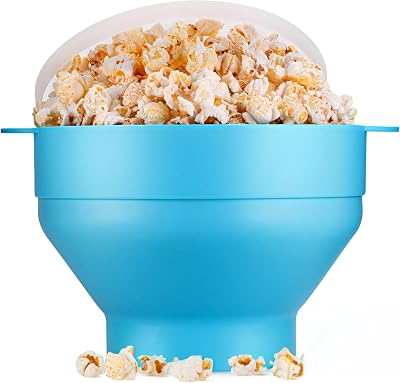 EcoEarth Microwave Popcorn Maker Collapsible Silicone Popper Blue Crab