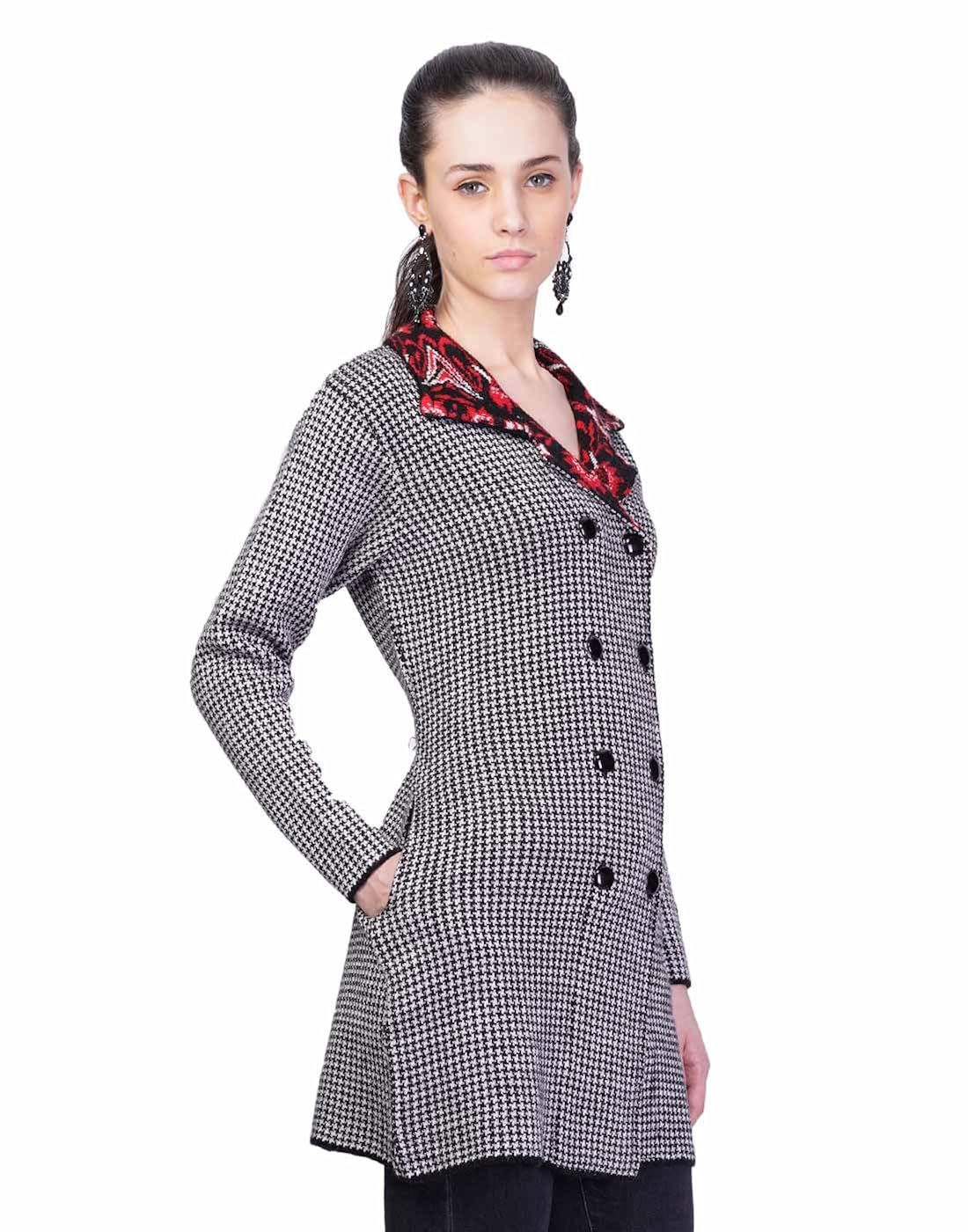 montrex black long coat for women