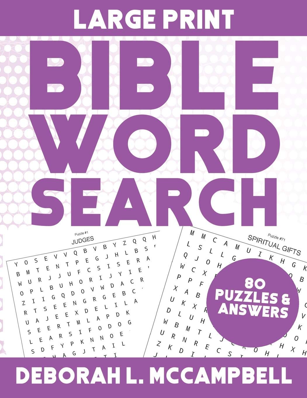 Large Print Bible Word Search Bible Word Search For Adults And Children Mccampbell Mrs Deborah L Amazon Com Books