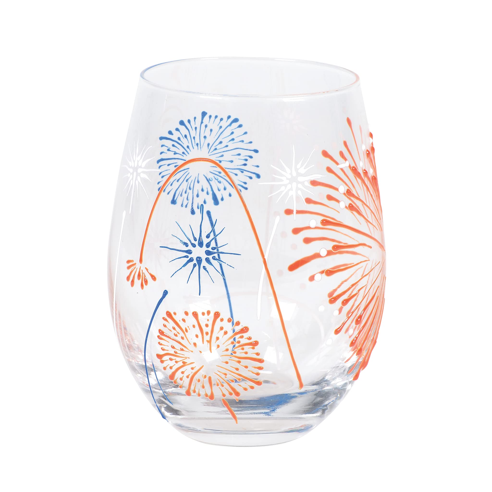 Izzy and Oliver Fireworks Stemless Glass