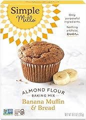 Simple Mills Almond Flour Baking Mix, Banana Muffin & Bread Mix - Gluten Free, Plant Based, Paleo Friendly, 9 Ounce (Pack of 