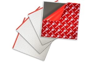 Creative QT MakerBase, White, 4 Pack, 10”x10” Peel-and-Stick Toy Building Blocks Stackable Baseplates, Bases for Play Tables, Walls, & More, Compatible with All Major Brick Brands - Baseplate Toy Pack