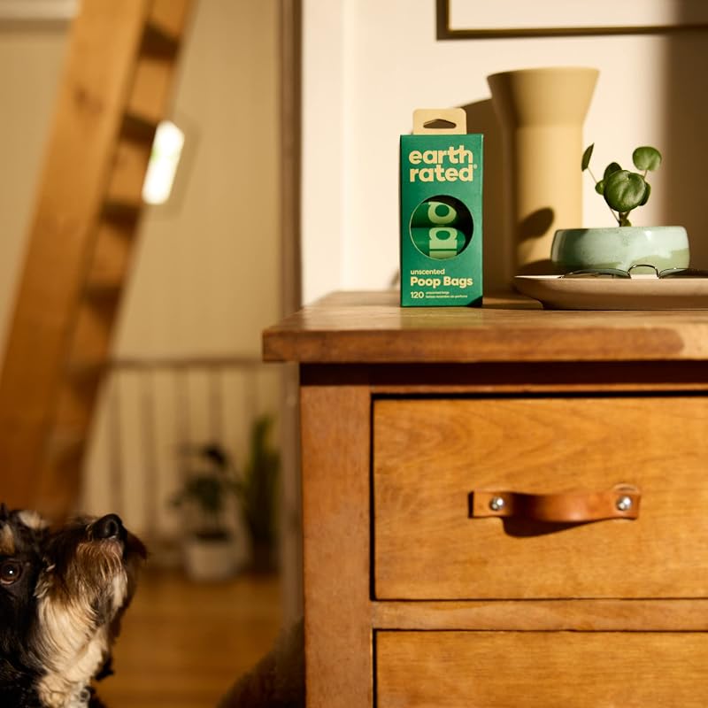 Sacchetti igienici per cani, a prova di perdite e extra resistenti, rotoli di ricarica, senza profumo, 120 pezzi