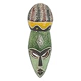 NOVICA Large Handcrafted Painted Green And Yellow