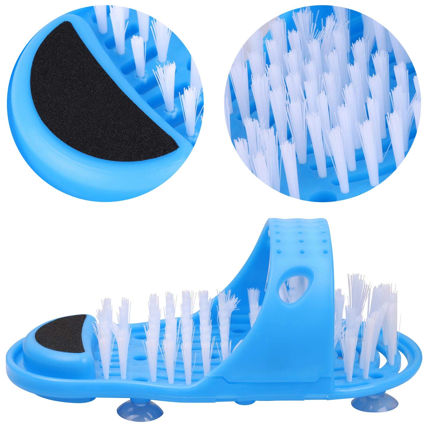 Magic Foot Scrubber Feet Cleaner Washer Brush for Shower Floor Spas Massage, Slipper for Exfoliating Cleaning Foot 1 Pair: Beauty