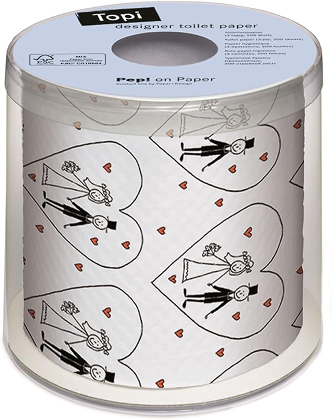novia de papel higiénico impreso Caja 10cm: Amazon.es: Hogar