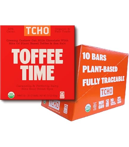 Amazon.com : TCHO Choco Latte 47% Oat-Milk Chocolate Bars (10 pack