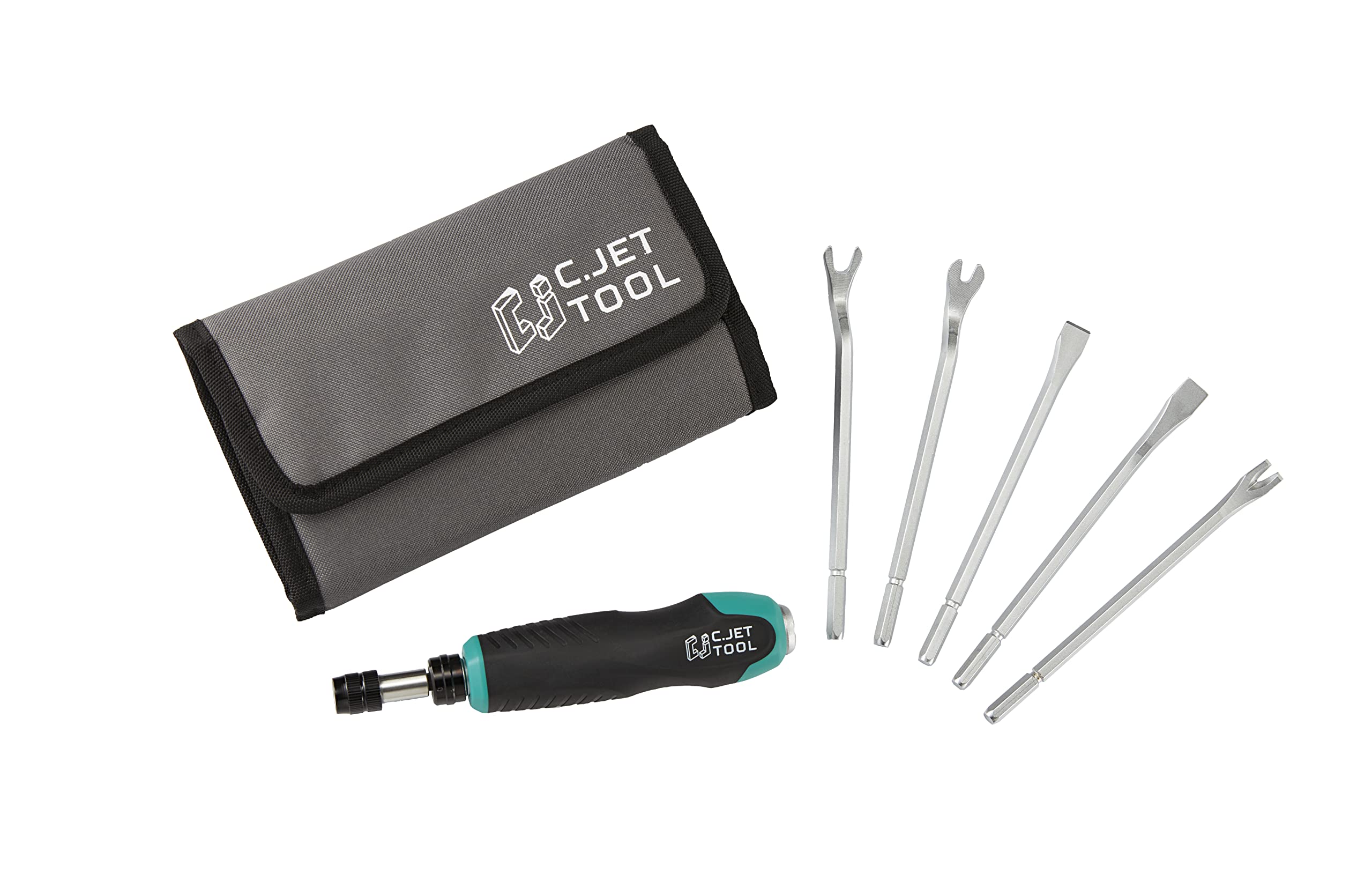 C.JET TOOL 5 Pack Tack Lifter, Nail Puller, Upholstery Staple Remover, Rivet Removal Tool, Tack Puller, Screwdriver for Furniture