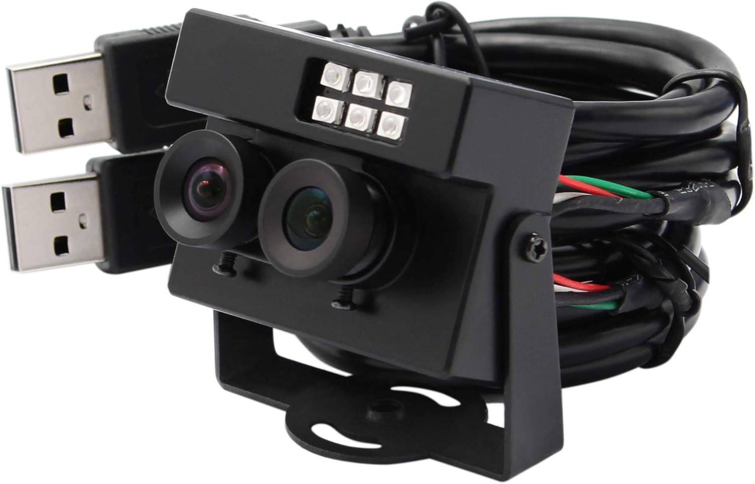 Amazon WDR デュアルレンズUSBカメラ 赤外線LED付き 2MP USB ウェブカメラ ミニカメラ フルHD 1080P USB