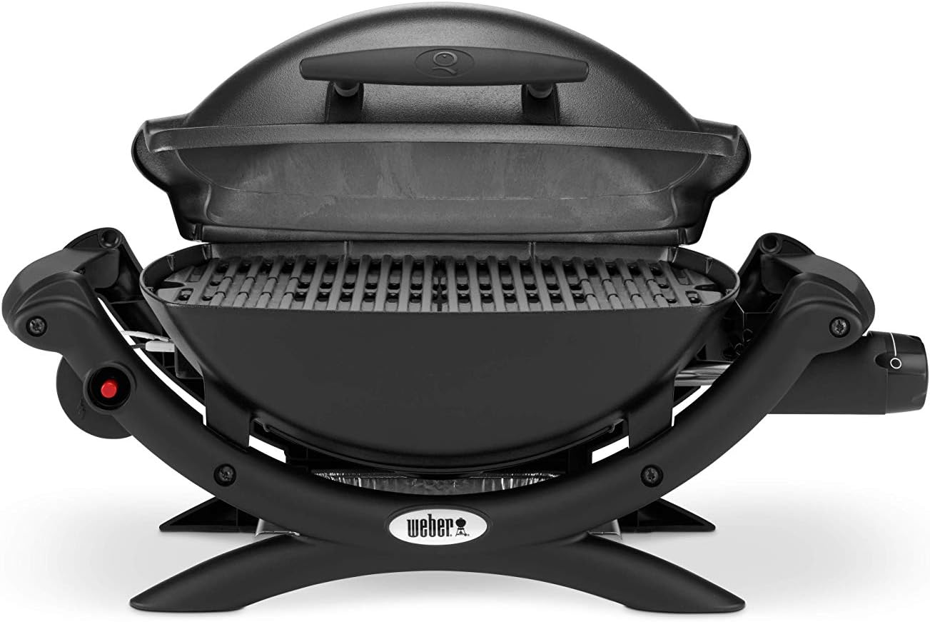 Weber Gasgrill: Q1000, schwarz, Campinggrill, Aluguss Amazon's Choice bester Weber Grill. Leicht, transportabel, stabiler Outdoorgrill für Balkon, Camping, Garten Bild 1