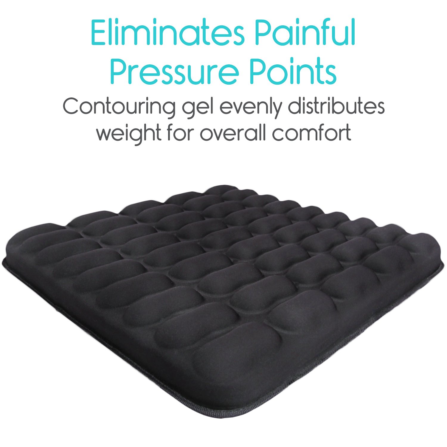 Vive Max Gel Seat Cushion Orthopedic, Bariatric Coccyx Pillow for Car