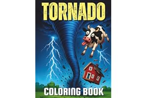 Tornado Coloring Book For Kids: Whirlwind Storm Activity Pages With Lightning, Twister Fun Scenes For Young Artists, Big Outl