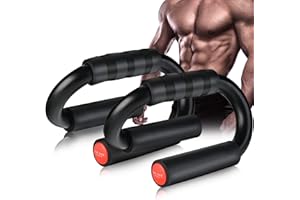 KitchLife AIR-ONE SPORTS Push Up Bars, Extra Thick Non Slip Foam Grip, Unique Sturdy Structure push up stands, Perfect Strength Training Home Gym Push up Handles for Floor