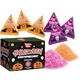 60 Pack Halloween Sour Popping Candy - Individually Wrapped Trick Or Treat Popping Rocks Candies - Bulk Halloween Treats Great Use, For Kids, Party Favors, Classrooms , Goodie Bags, Boo Basket Stuffers