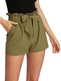 army green paperbag shorts