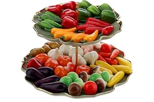Gresorth 70 PCS Fake Mini Vegetables Artificial Garlic, Corn, Pepper, Pumpkin, Carrot, Potato, Eggplant ……