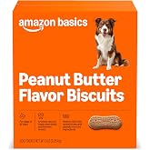 Amazon Basics Crunchy Dog Biscuits Peanut Butter Flavor Dog Treats 5 lb. Box