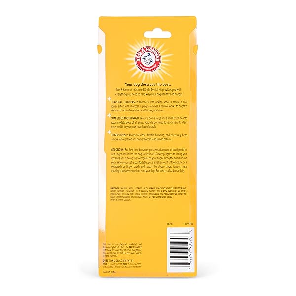 ARM & HAMMER FOR PETS DOG DENTAL CARE FRESH BREATH KIT | INCLUDES ARM & HAMMER BAKING SODA DOG TOOTHPASTE AND DOG TOOTHBRUSH | DOG PLAQUE REMOVAL KIT, MINT
