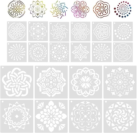 Amazon Kesote ステンシル 描画テンプレート お花 手帳 塗り絵 絵図 絵の具 再使用可能 枚入れ テンプレート 通販