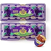CADBURY Mini Creme Eggs 24 Count - Milk Chocolate Eggs with Soft Fondant Center, Individually Wrapped Easter Candy Bulk Pack (2 Trays, 12 Eggs Each)