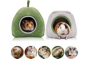 YUEPET Guinea Pig Bed 2 Pack - Washable Cage Accessories Small Animal Bed Hideout for Guinea Pig, Chinchilla, Hamsters, Hedgehog