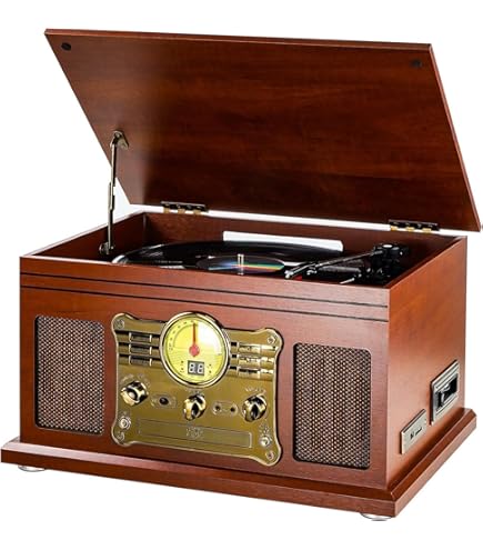 Amazon.com: Victrola VTA-250B-MAH 4-in-1 Nostalgic Bluetooth