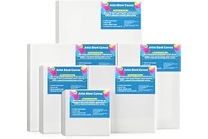 KUUQA 6 Set Artist Blank Canvas Assorted Size Art Canvas Frame Stretcher Acrylic Oil Water Painting Board