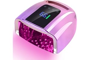 BOMOQING 96W Rechargeable UV LED Nail Lamp,Portable Cordless UV Light for Nails with LCD Display Auto Sensor,4 Timer Setting and Smart Sensor Nail Dryer,Nail Cure Light with Removable Bottom(Colorful)
