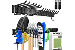 KOFANI Heavy Duty Garage Wall Organizer with 700LB Capacity, 48Inch Garage Tool Organizer Wall Mount and Garden Tool Organizer with Adjustable Tool Rack for Garage Shed Yard Storage