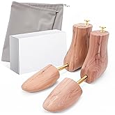 Cedar Wood Boot Trees for Men and Women, Adjustable Shoe Shaper to Maintain Leather Boot Shape, Reduce Creases