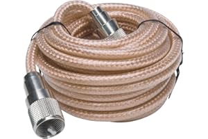 RoadPro RP-8X12CL Clear 12-Foot CB Antenna with Mini-8 Coax Cable with PL-259 Connectors