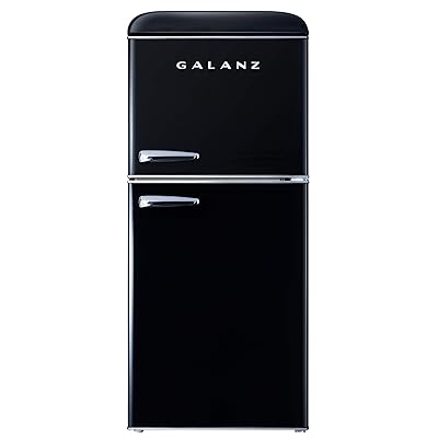 Buy Galanz Glr40tbker Retro Compact Refrigerator Mini Fridge With Dual Doors Adjustable Mechanical Thermostat With True Freezer 4 0 Cu Ft Black Online In Indonesia B07r121jyp