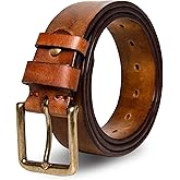 wolksprong Thicken Full Grain Leather Mens Belt Heavy Duty Mens Work Belt Mens Belt High Hardness Buckle Packed In Gift Box