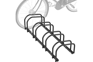 WALMANN 4 Bikes Floor Bike Stand, Bike Parking Rack Garage Bike Storage Stand Indoor/Outdoor 22-28" Wheel Stand, Max. Tire Width 2.1"