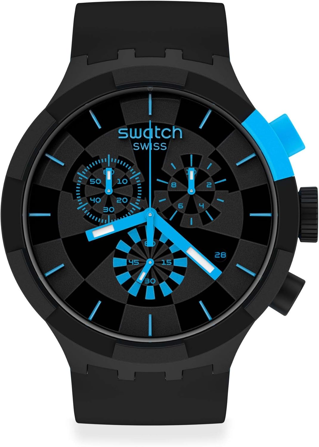 Watch Swatch Big Bold Chrono SB02B401 Checkpoint Blue Amazon.co.uk