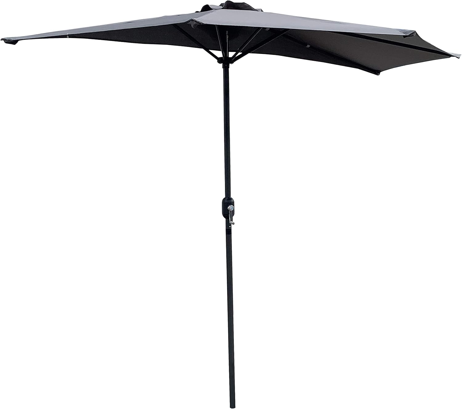 Pure Home & Garden Wand Kurbelschirm Der Halbe 270 cm anthrazit, halbrund, UV-Schutz 40 Plus