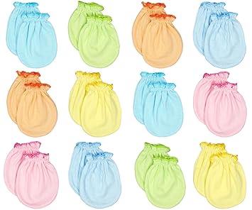 solid color baby mittens
