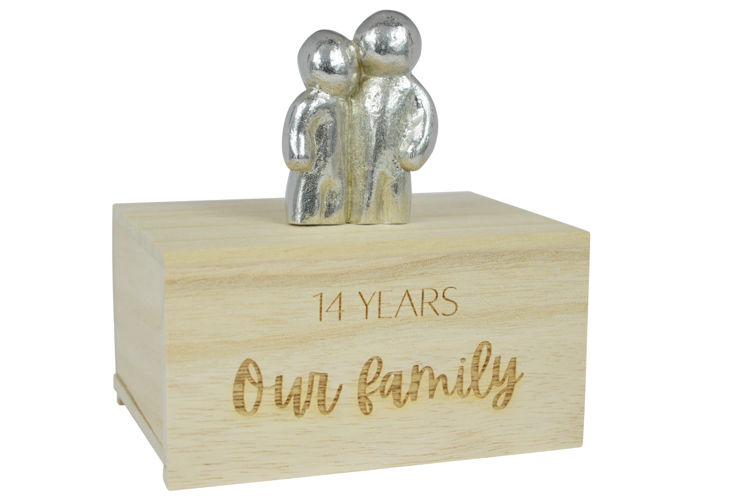 14 Year Anniversary Our Little Hugging Family Choose Amount of Children (0 Children)
