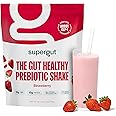Supergut Prebiotic Shakes | Meal Replacement | Boost GLP-1 | High Protein and Fiber | No Added Sugar | Keto Food, Meal, Snack (Strawberry, 14 servings)